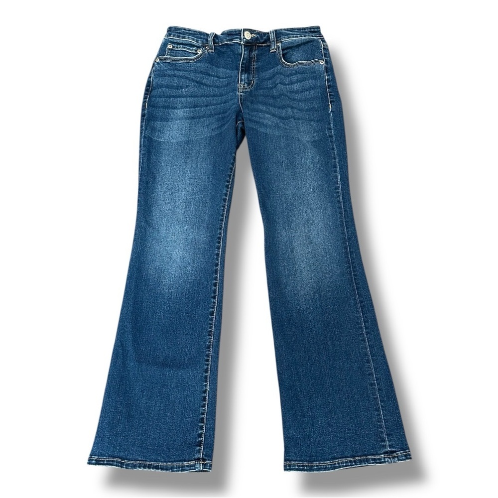 Aeropostale Dark Wash Curvy Mid Rise Bootcut Jeans sz 6 Short